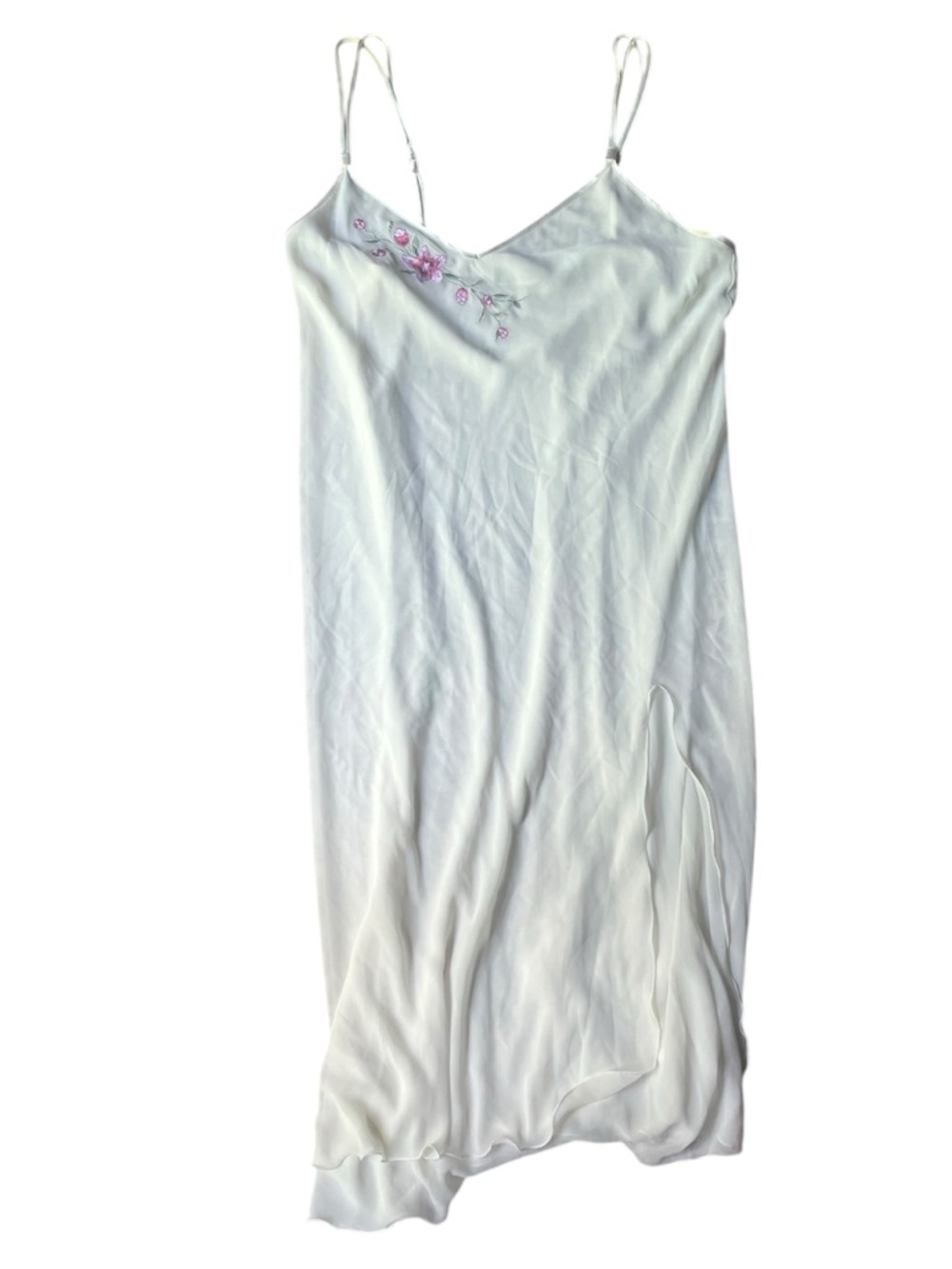 California dynasty floral embroidered lined slip nighty xl